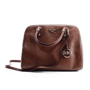 New Michael Kors Sandrine Large Satchel Brown Bag
